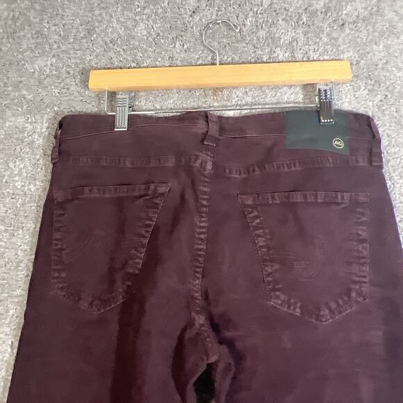 AG Adriano Goldschmied Dylan Men's 32x33 Slim Skinny Burgundy Corduroy Jeans - Picture 5 of 13